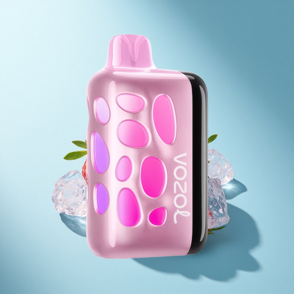 VOZOL RAVE 40000 Disposable Vape Strawberry Ice – 270° Glow, Beat-Synced, Fast Charge