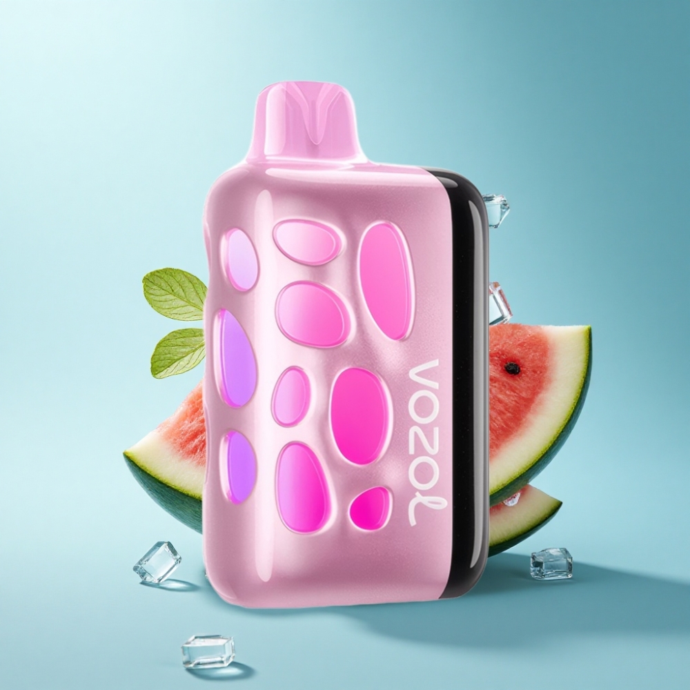 VOZOL RAVE 40000 Disposable Vape Watermelon Ice – Glow Design, Beat-Synced, Fast Charging