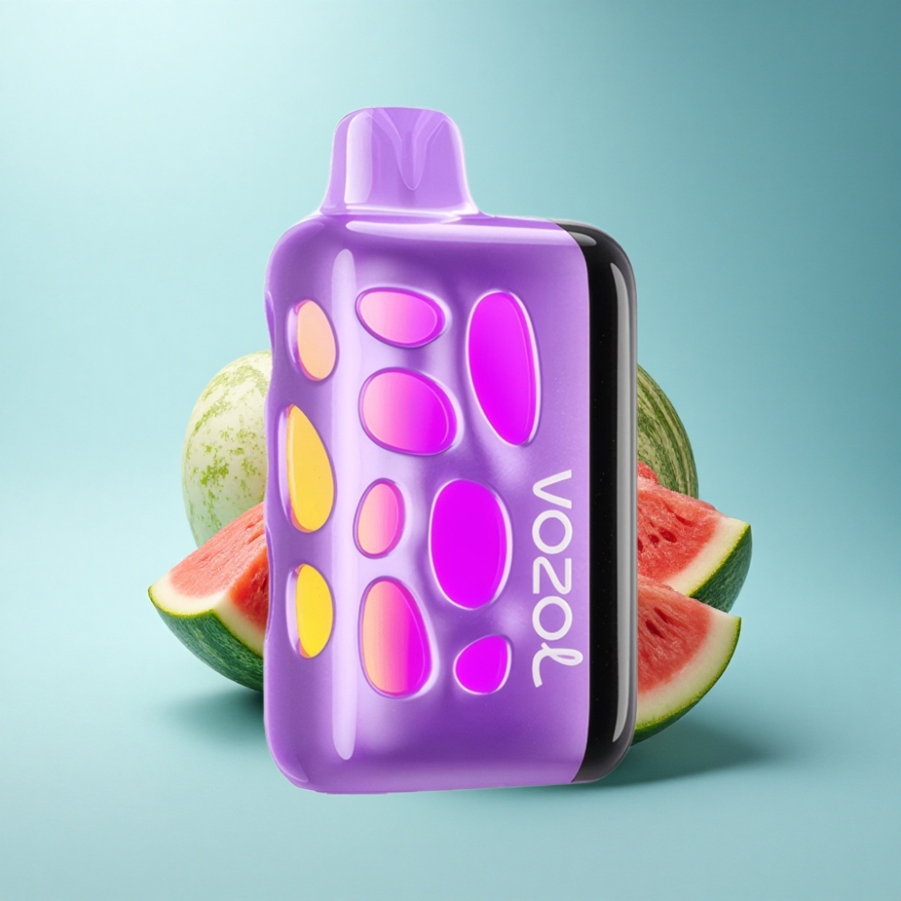 VOZOL RAVE 40000 Disposable Vape - Watermelon Razz Rancher, 270° Glow, Beat-Synced Party Mode, 80% Fast Charge
