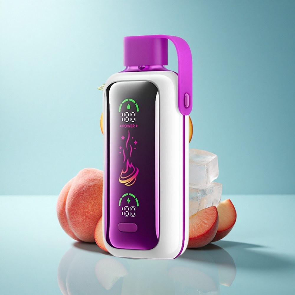 VOZOL Star 20000 Puffs Dual Mesh 2.2" HD Screen Peach Ice Disposable Vape