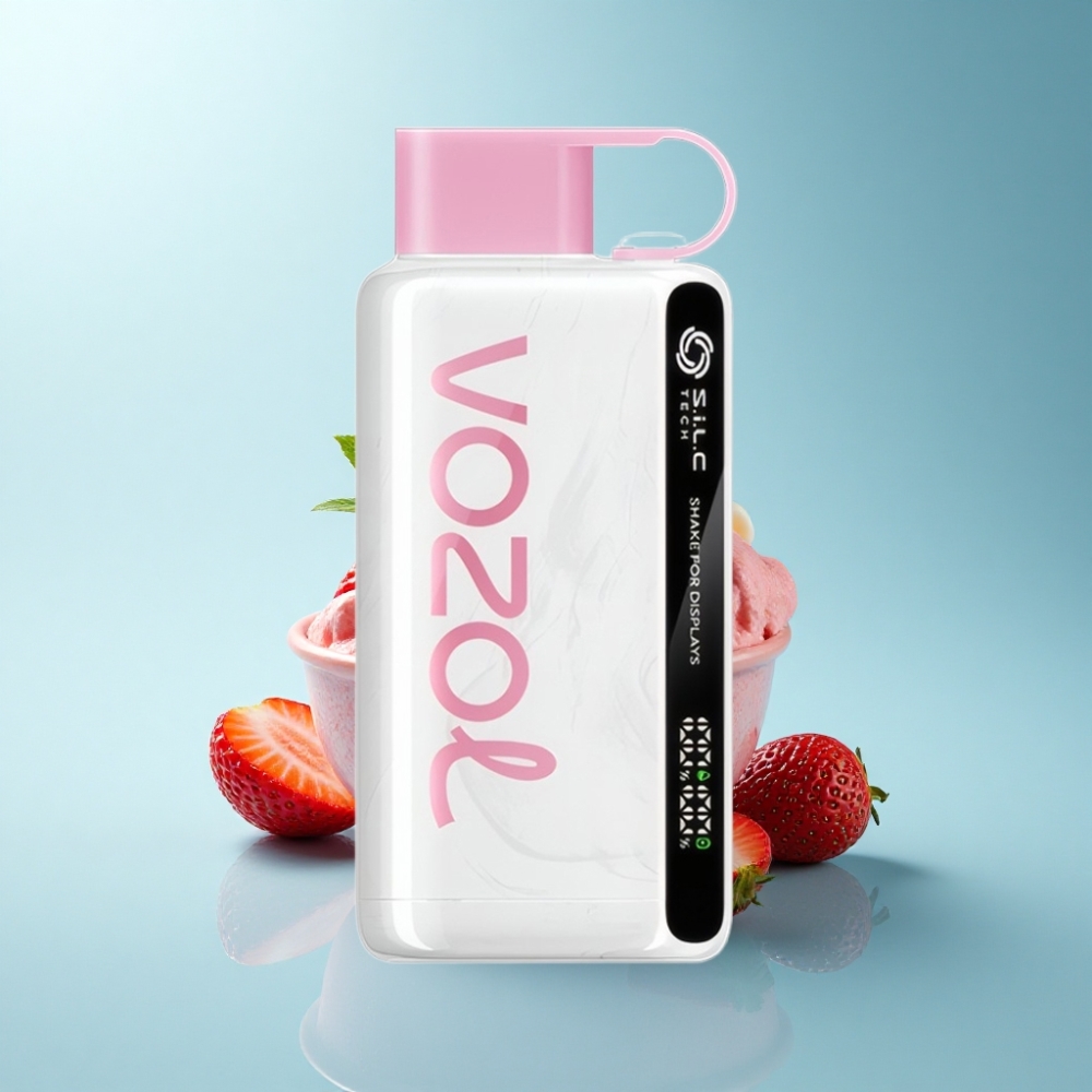 VOZOL STAR 9000/12000 Disposable Vape Strawberry Ice Cream with S.i.L.C TECH & Fast Charge