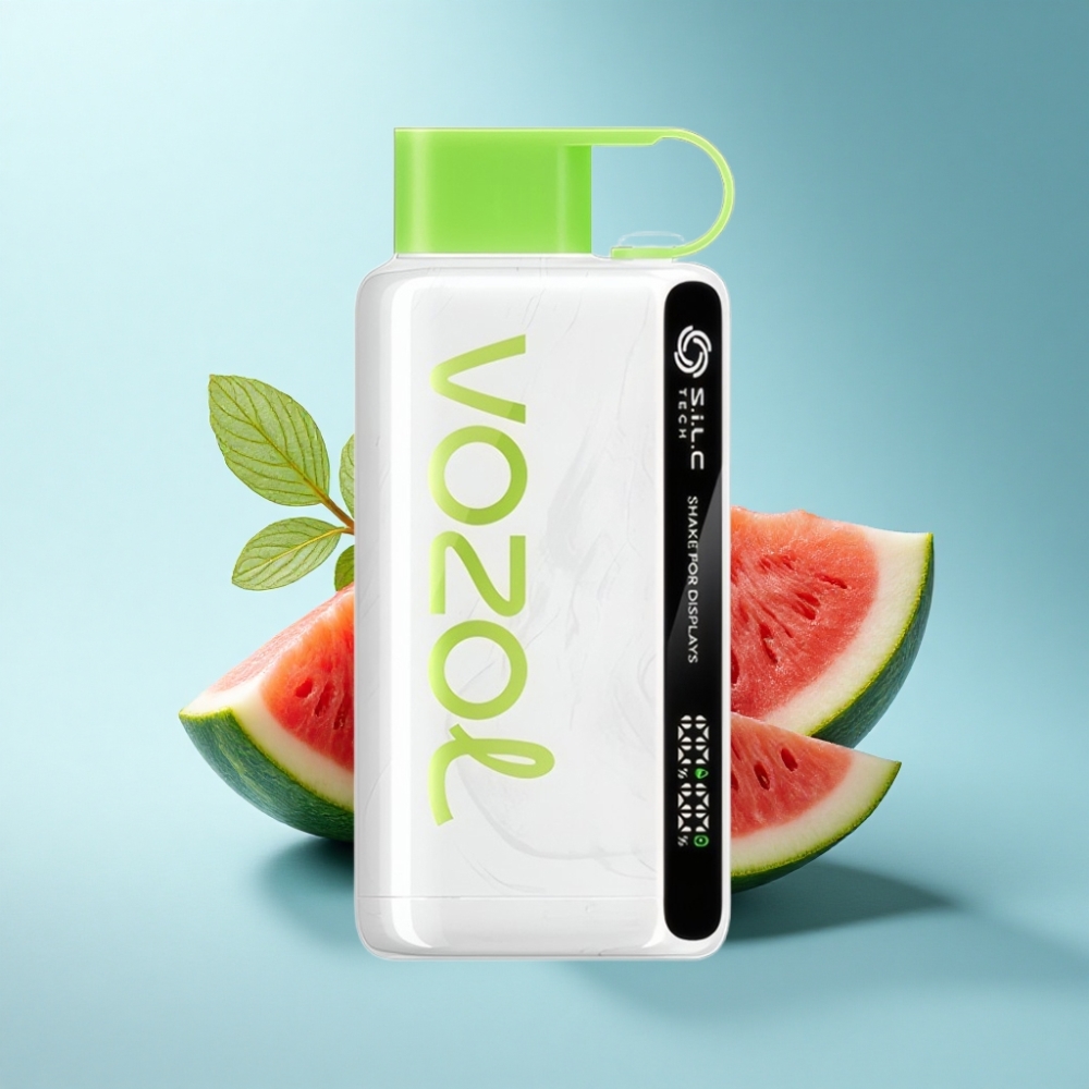 VOZOL STAR 9000/12000 Disposable Vape Strawberry Watermelon – Recycled Plastic, S.i.L.C TECH, Shake Display