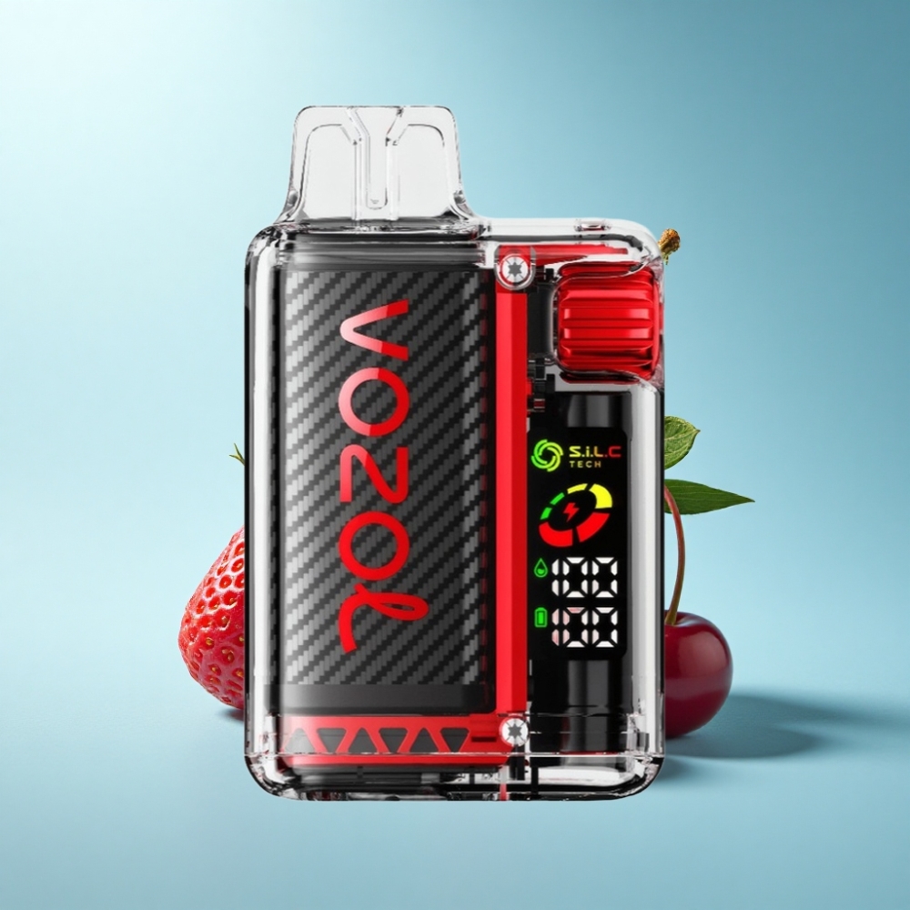 VOZOL Vista 20000 Puffs Strawberry Raspberry Cherry Disposable Vape with OLED Screen & MCU Chip